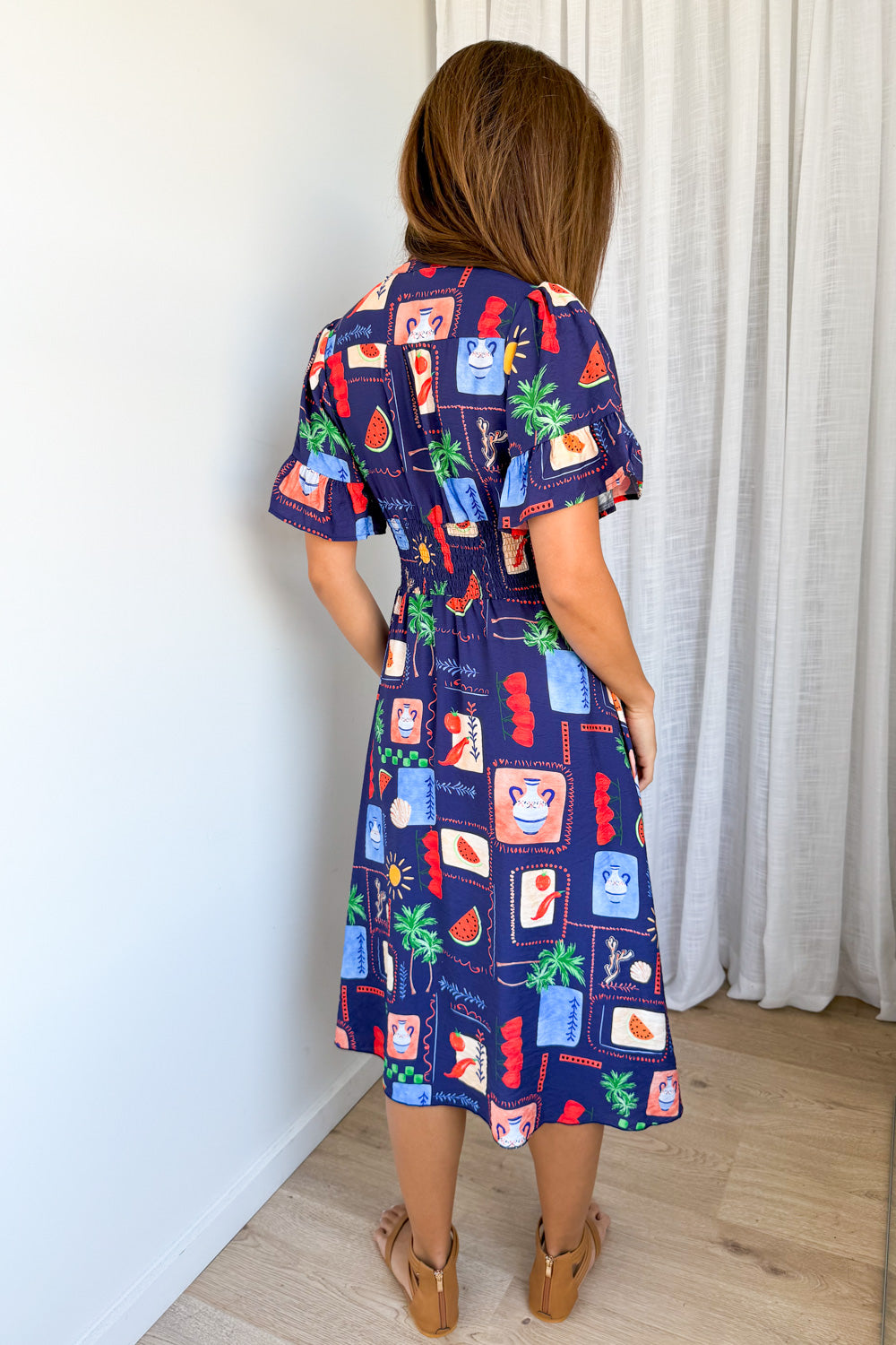 Apollo Dress - Navy Multi