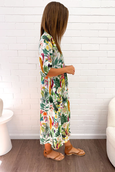 Charley Dress - Tropical Leaf
