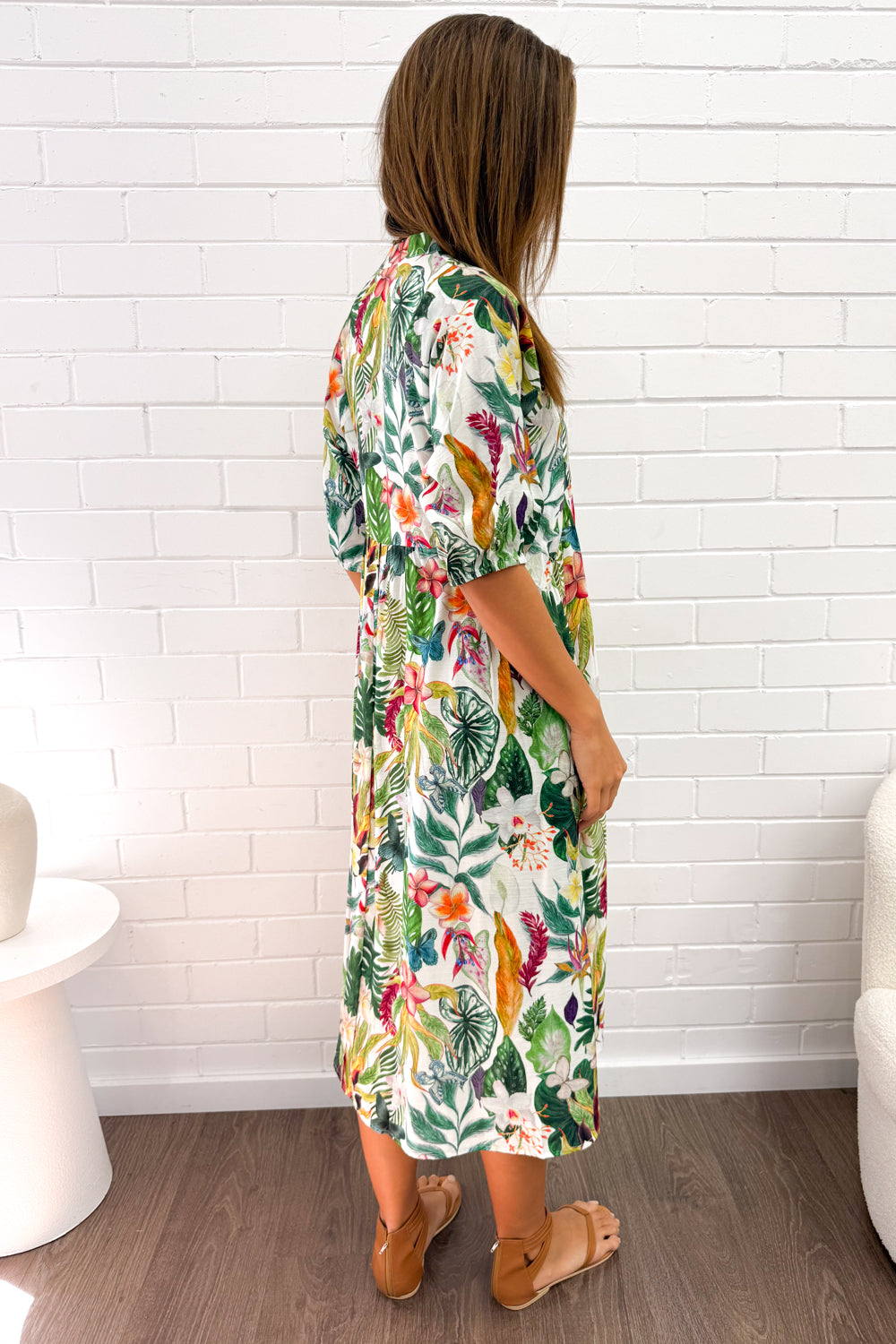 Charley Dress - Tropical Leaf