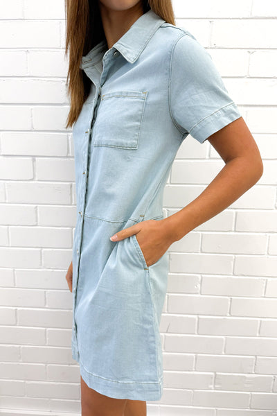 Dezi Denim Dress - Light Denim
