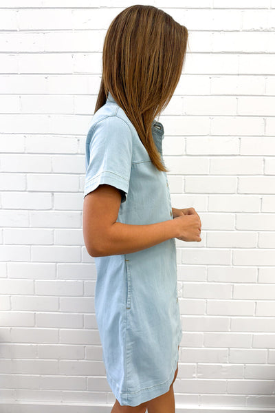 Dezi Denim Dress - Light Denim