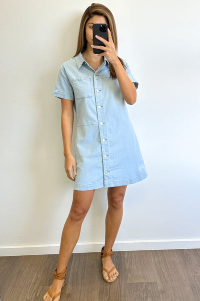 Dezi Denim Dress - Light Denim