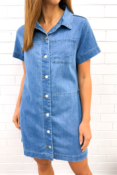 Dezi Denim Dress - Mid Denim