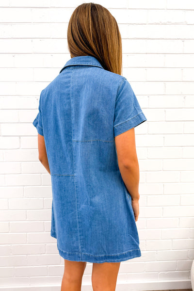 Dezi Denim Dress - Mid Denim