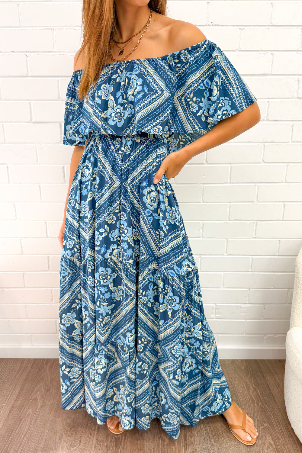 Laurella Dress - Blue Tile