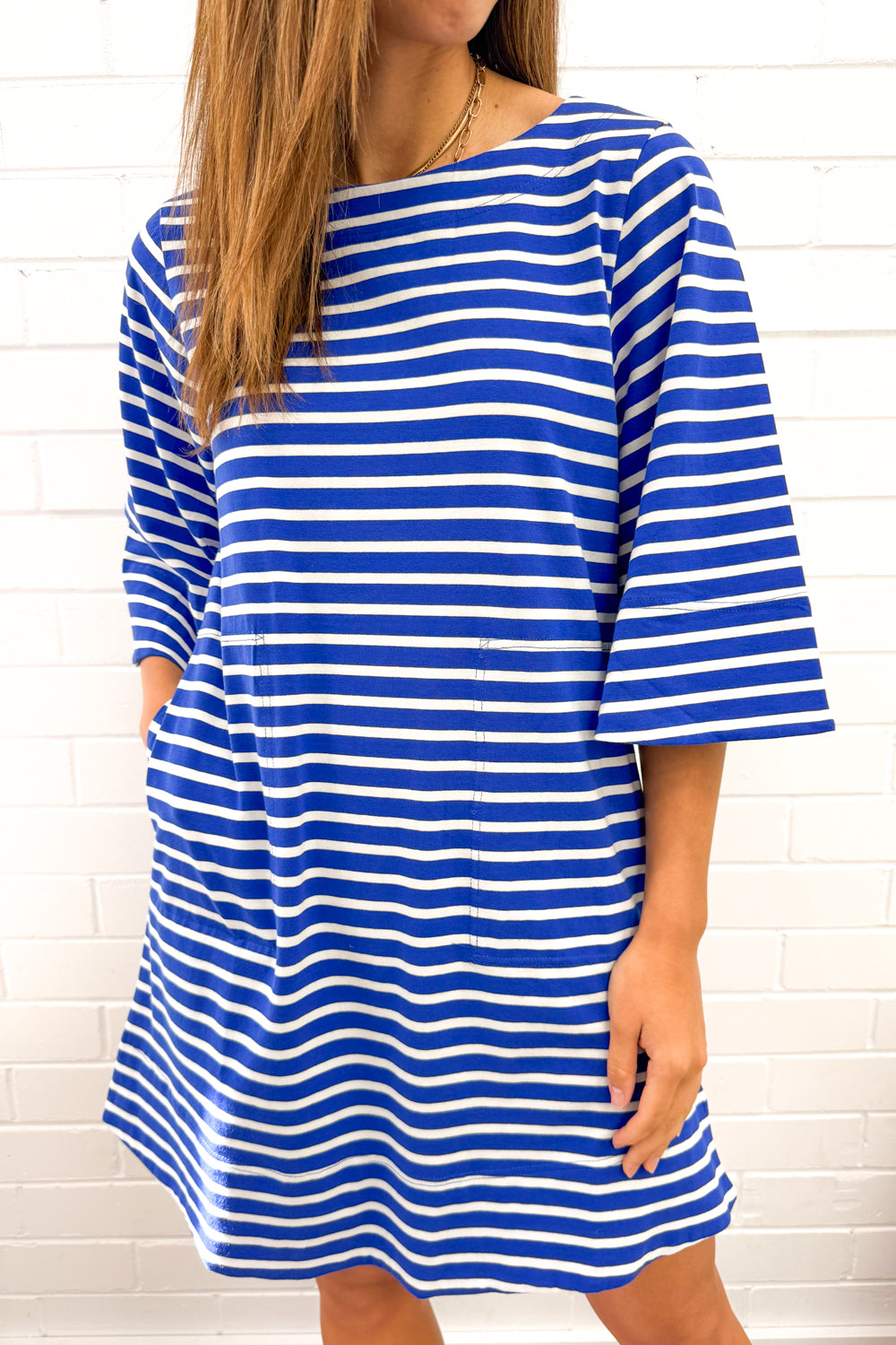 Lulu Dress - Blue Stripe
