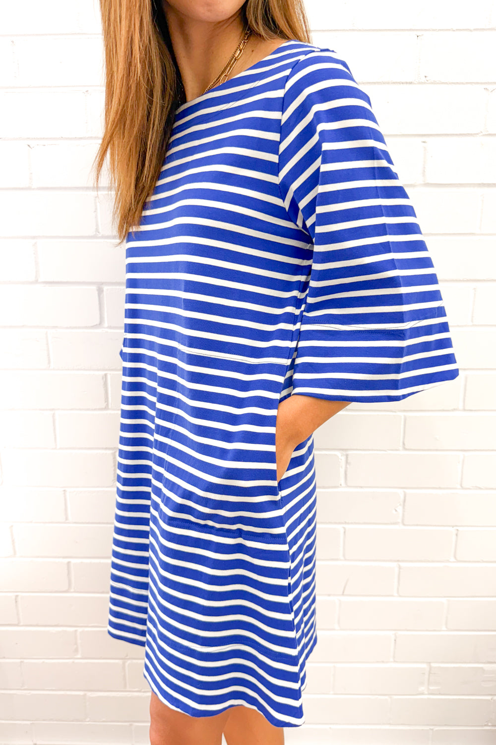 Lulu Dress - Blue Stripe