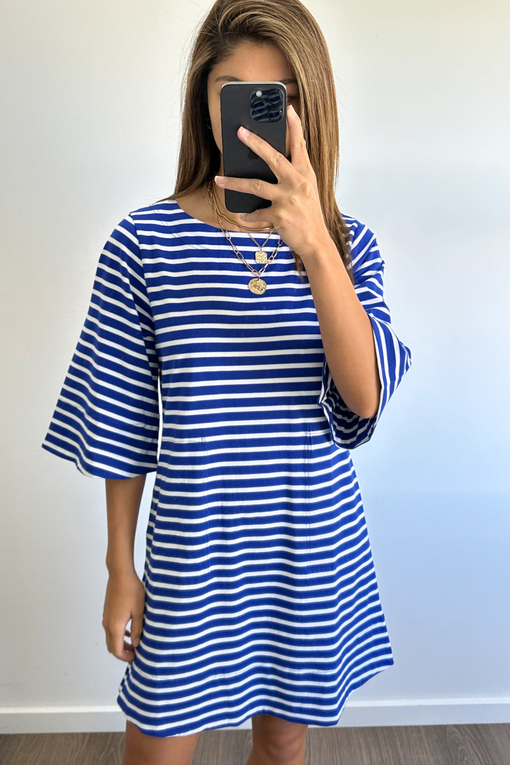 Lulu Dress - Blue Stripe