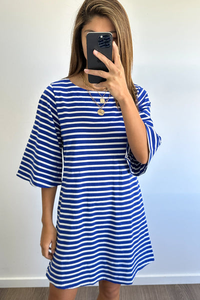 Lulu Dress - Blue Stripe