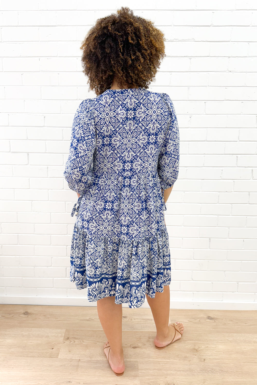 Lumen Dress - Blue White
