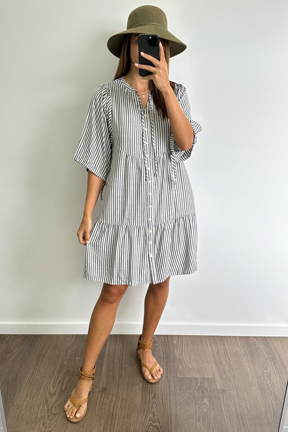 Maya Dress - Black Stripe