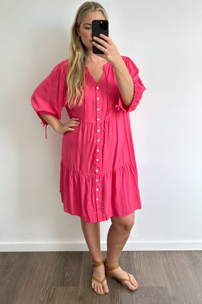 Maya Dress - Fuchsia