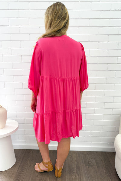 Maya Dress - Fuchsia