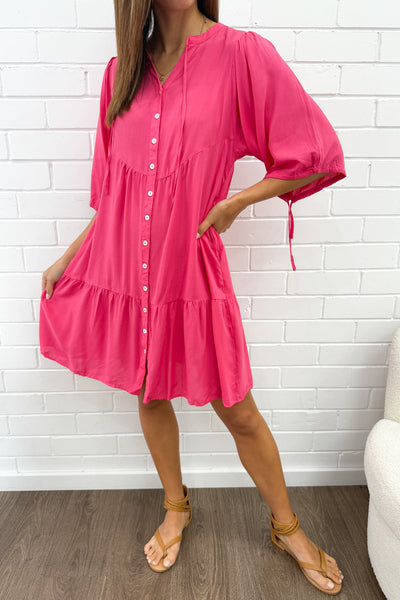 Maya Dress - Fuchsia