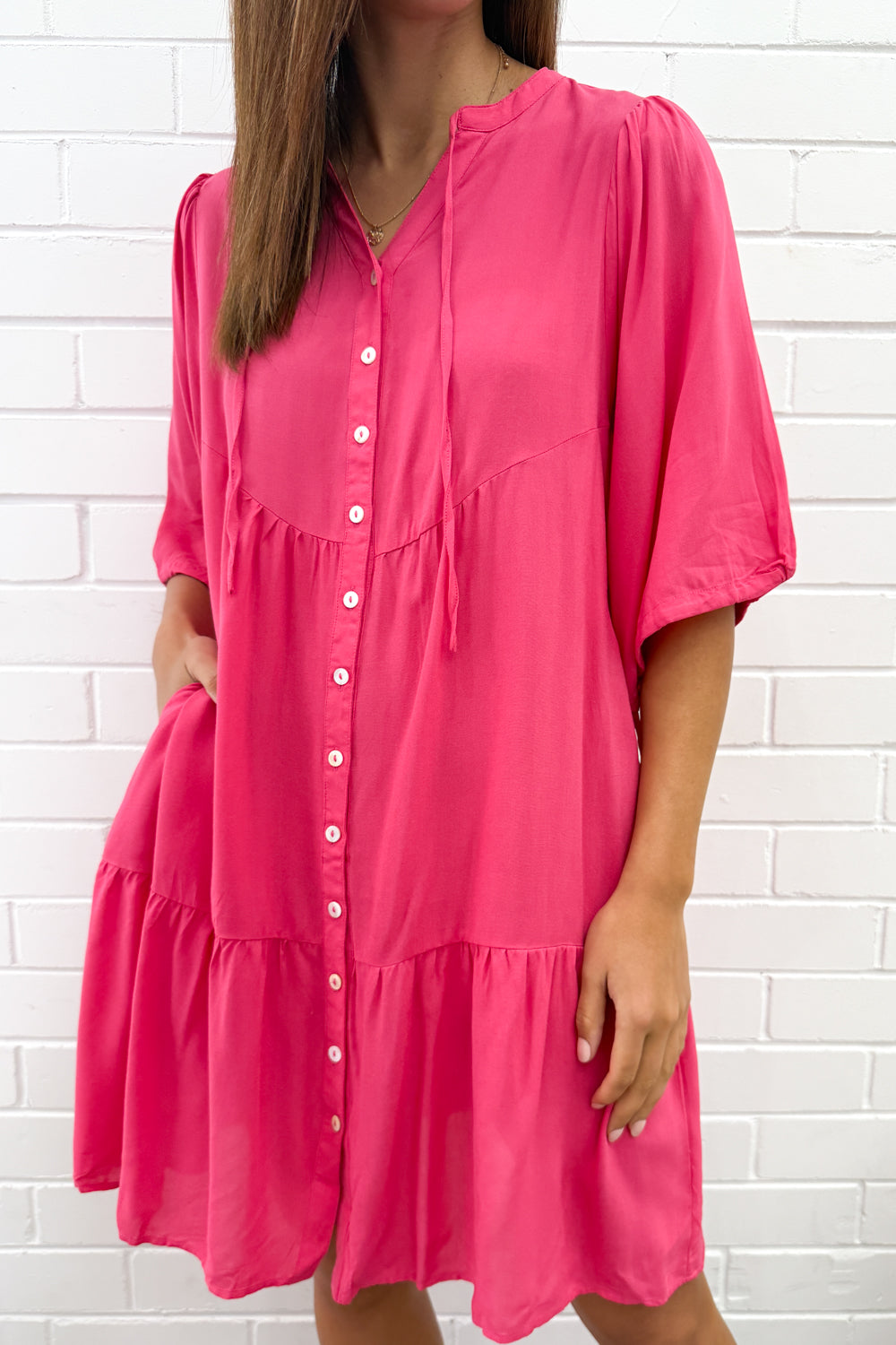 Maya Dress - Fuchsia