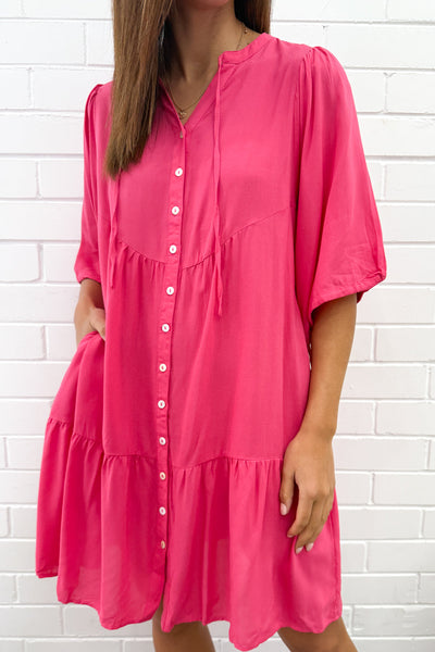 Maya Dress - Fuchsia