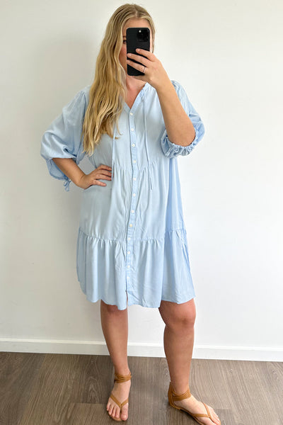 Maya Dress - Sky Blue