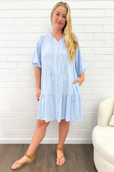 Maya Dress - Sky Blue