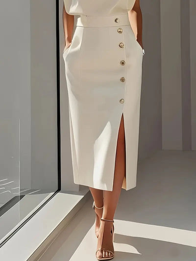 Yasmin | Midi Dress with Side Slit