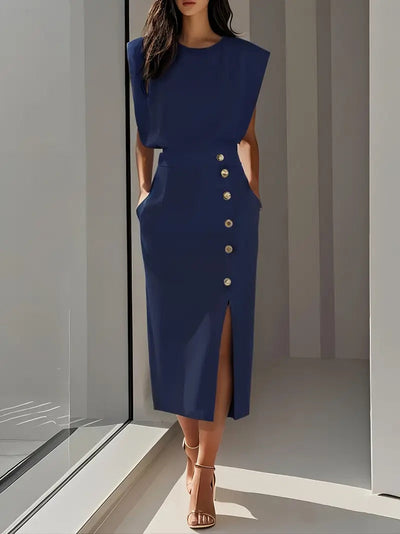 Yasmin | Midi Dress with Side Slit