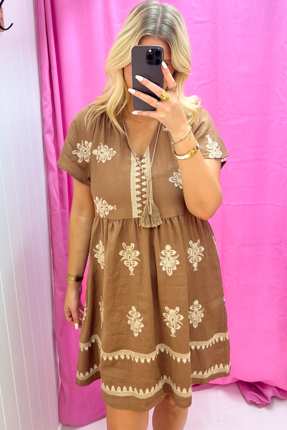 Tereza Dress - Coffee Cream
