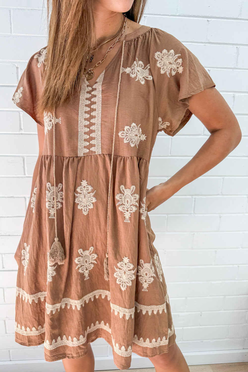 Tereza Dress - Coffee Cream