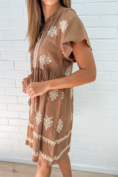 Tereza Dress - Coffee Cream