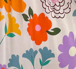 Silvie Dress - Cream Purple Flower