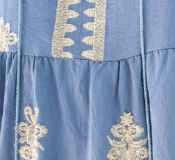 Tereza Dress - Blue Cream